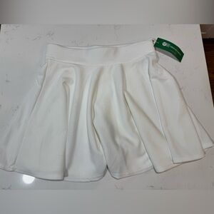 Elegant White Skater Skirt